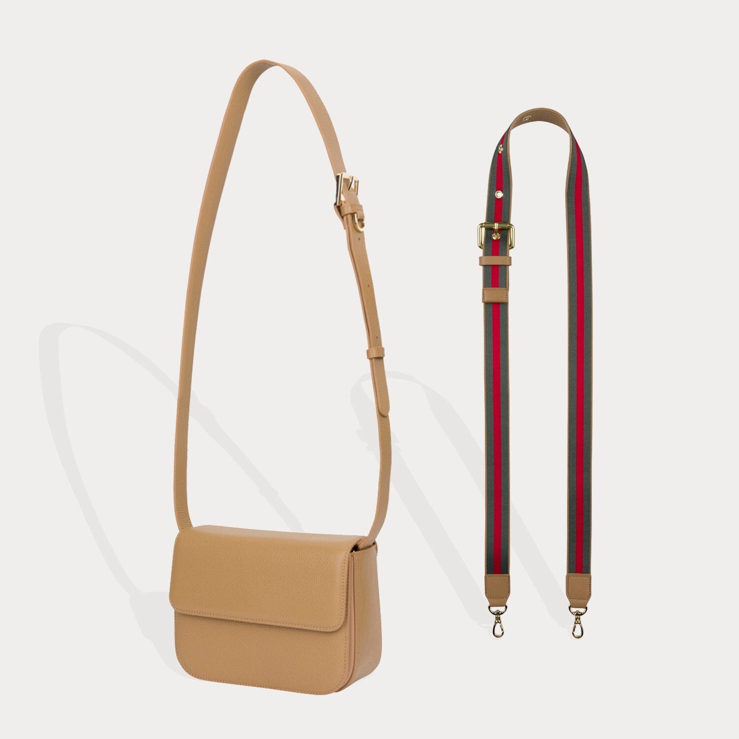 Crossbody Bag + Kimberly Strap - Tan/Gold pack Bandolier 