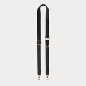 Bobby Nylon Adjustable Crossbody Strap - Black/Gold Strap Bandolier 