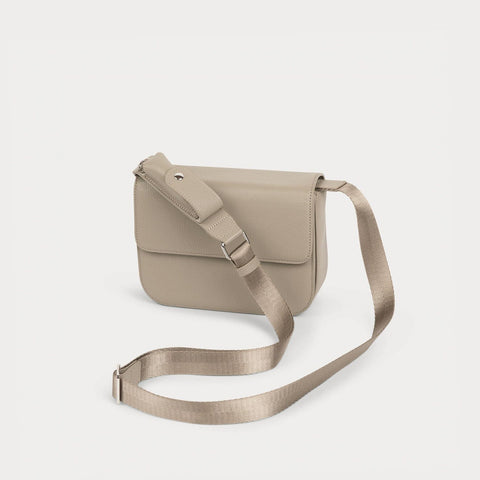 Hailey Crossbody and Tote Bag Set - Greige/Silver