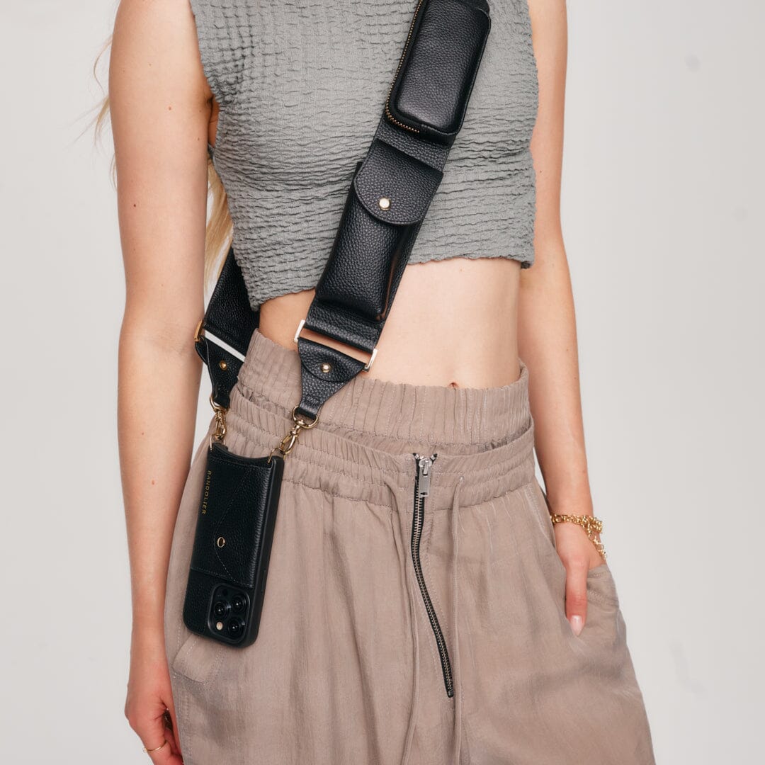 Billie Crossbody Utility Strap Only - Black/Gold Strap Core Bandolier 