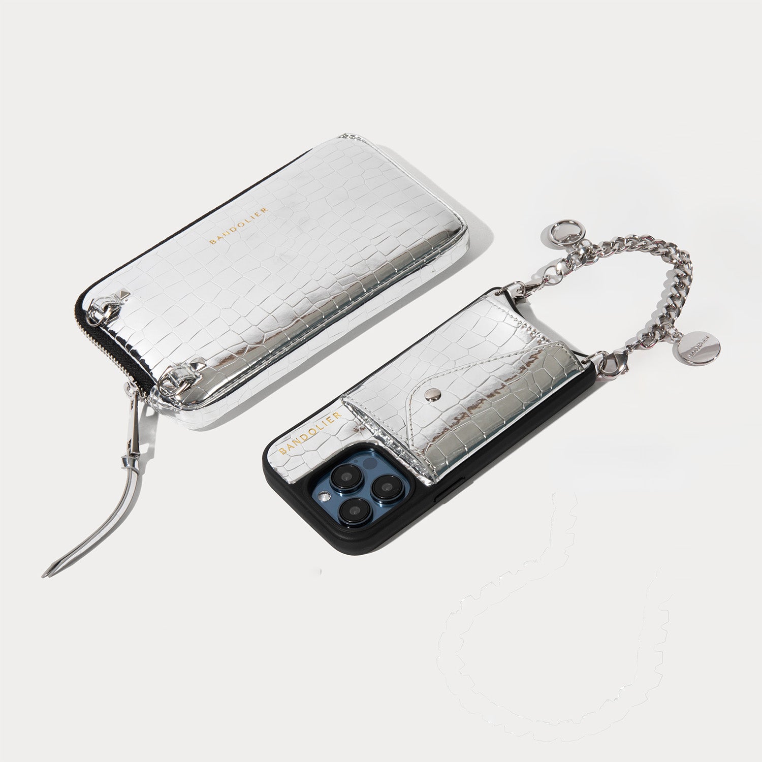 Kelsey Set - Silver Croc/Silver