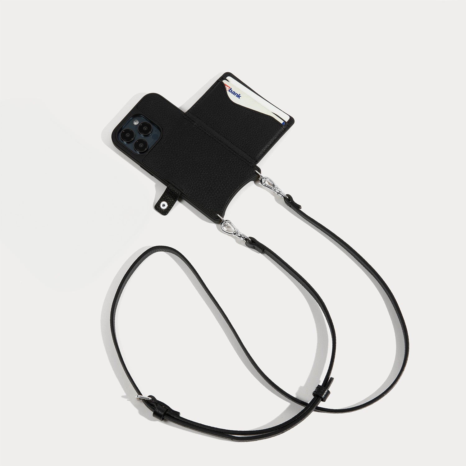 Mila MagSafe Charging Crossbody Bandolier - Black/Silver