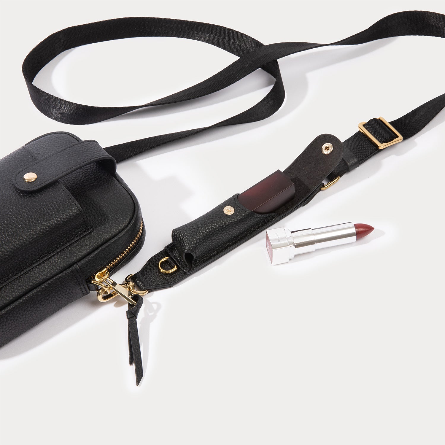 Lana Lipstick Strap Only - Black/Gold