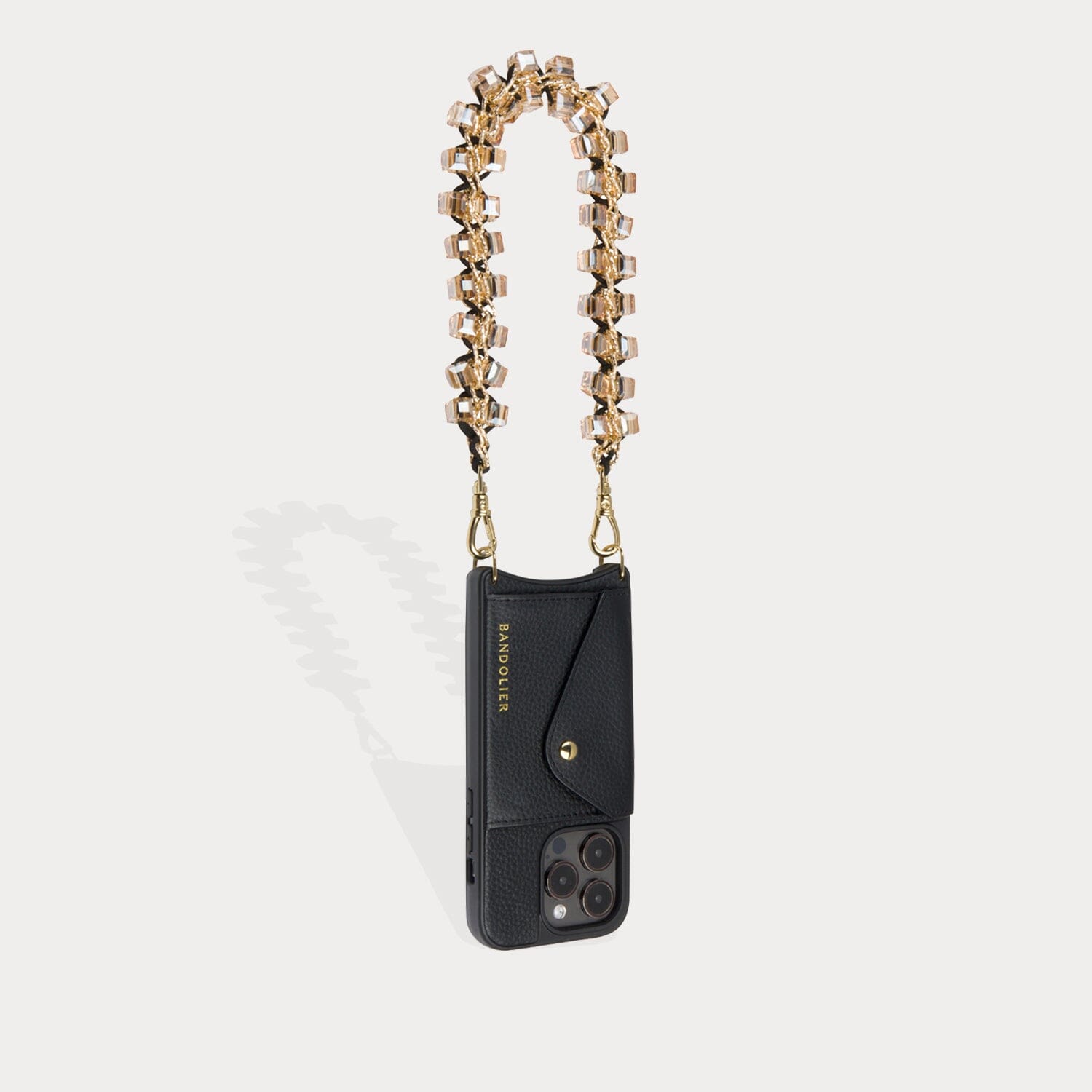 Crystal Wristlet - Black/Gold Accessories Bandolier 