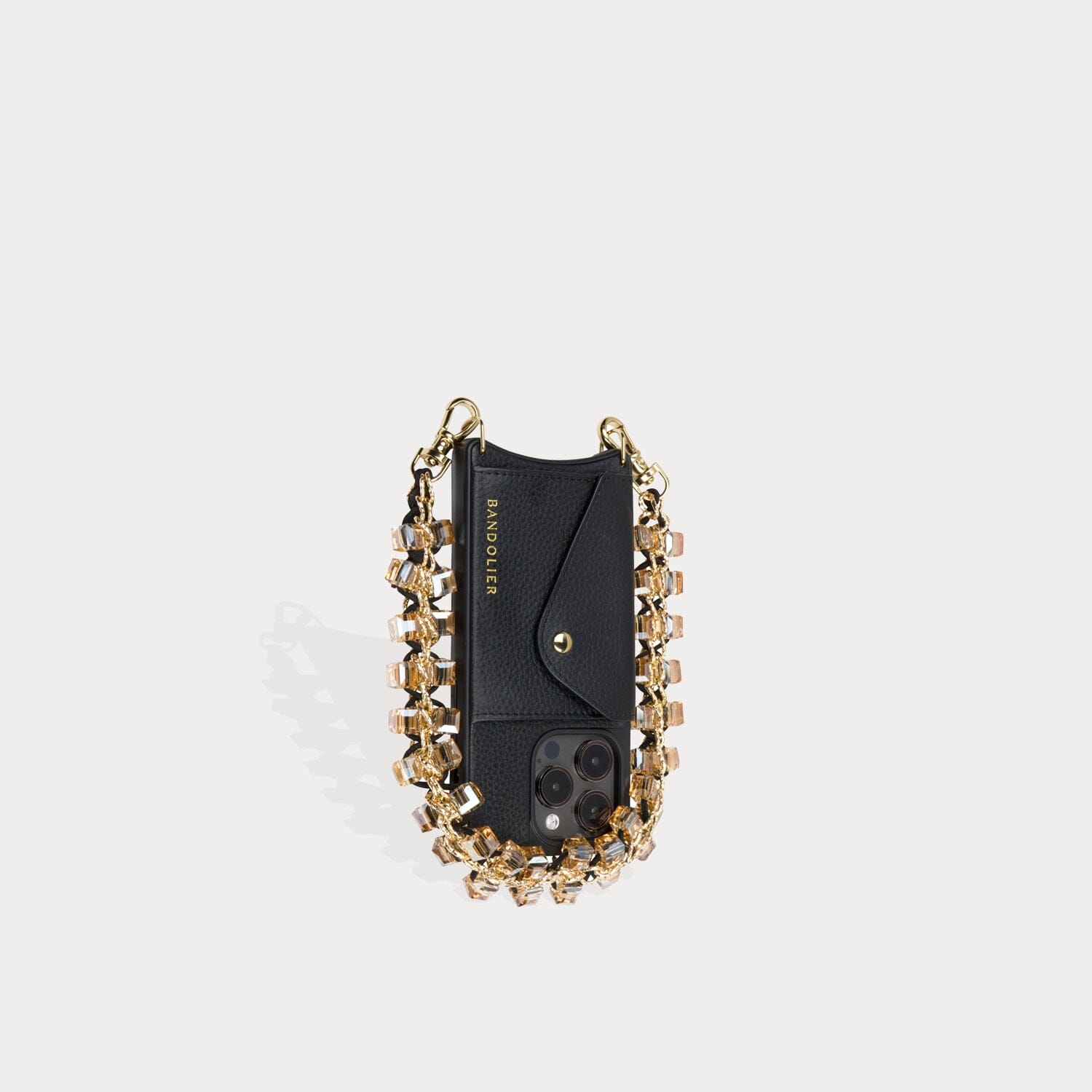 Crystal Wristlet - Black/Gold Accessories Bandolier 