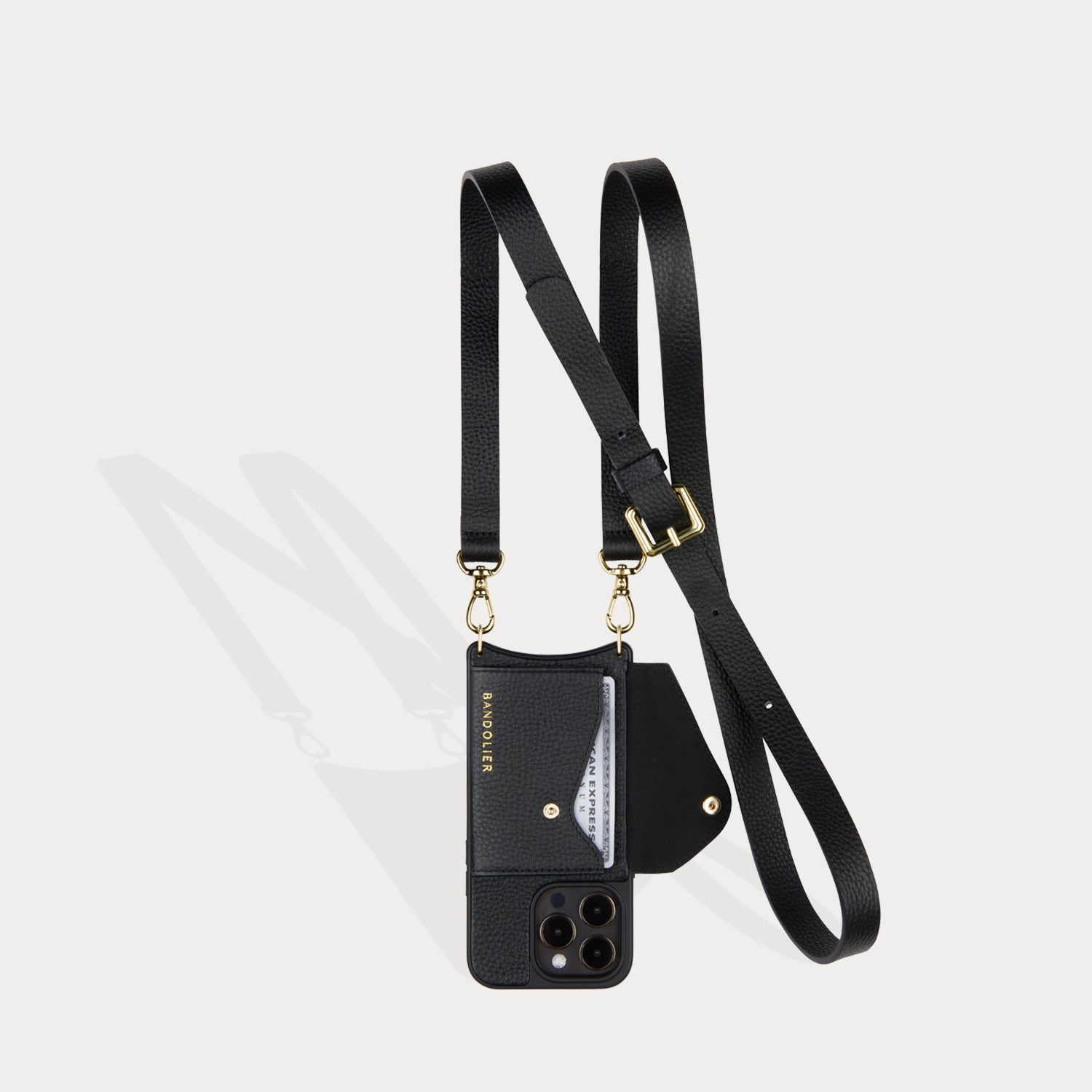 Hailey + Charm Wristlet Set - Black/Gold