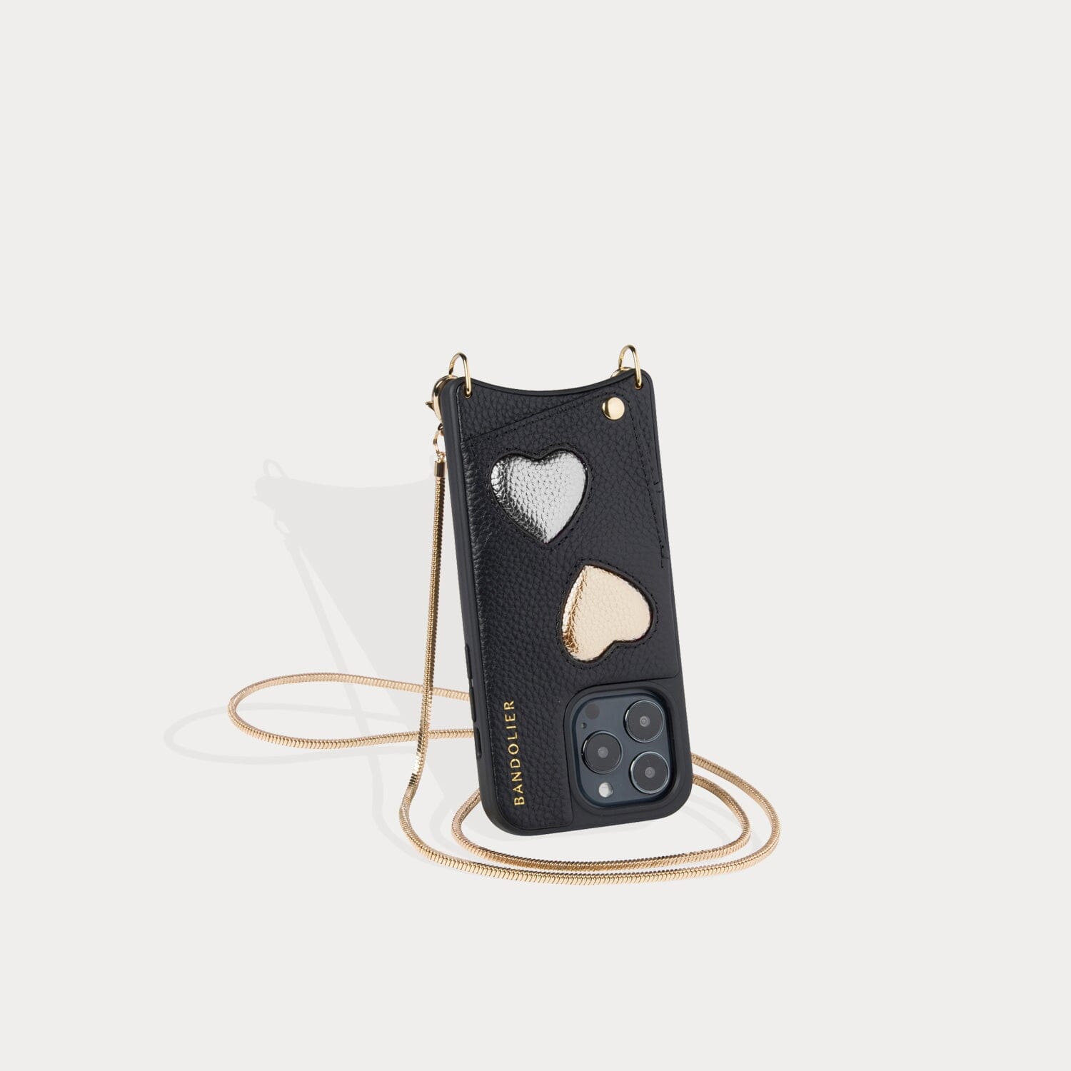 Gia Crossbody Bandolier - Silver/Gold Heart