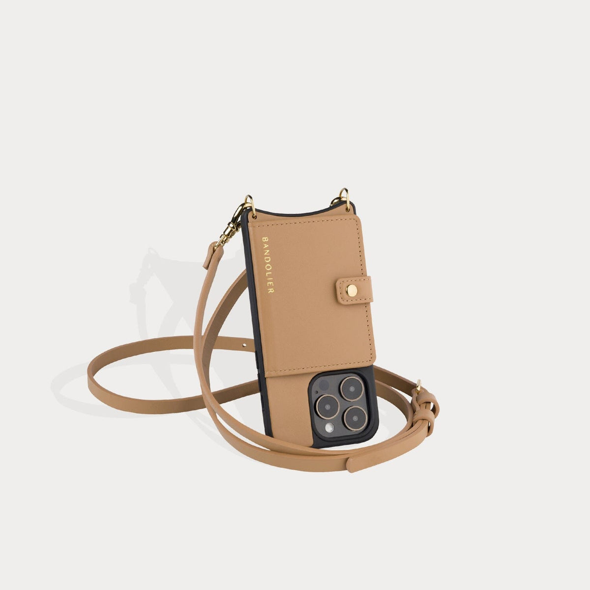 Crossbody Bag in Tan/Gold | Bandolier Style