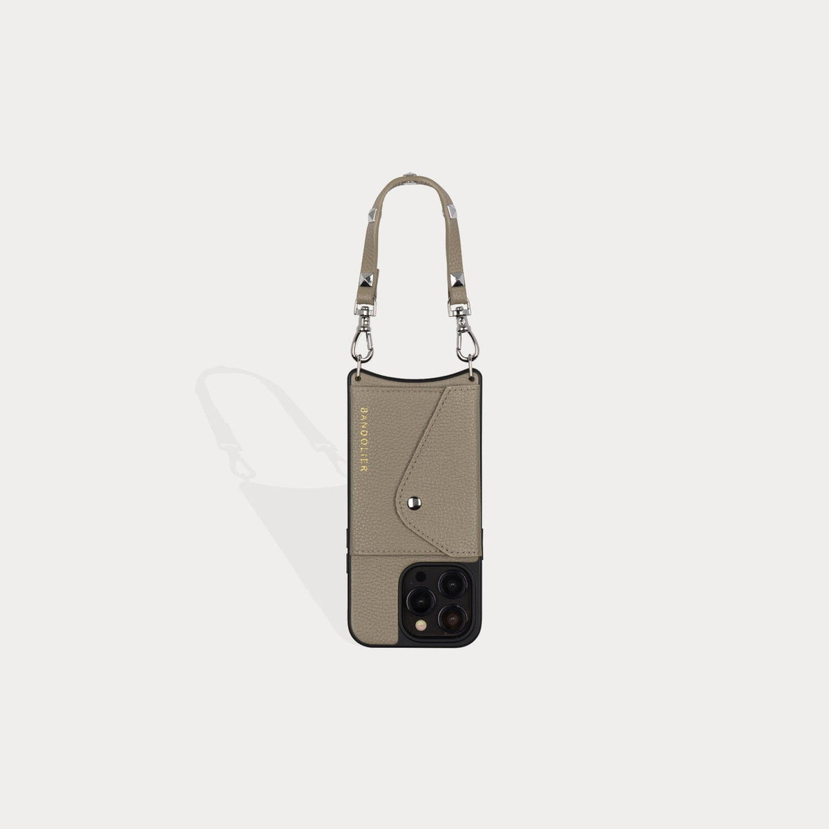 Tote Bag in Greige/Silver | Genuine Leather | Bandolier Style