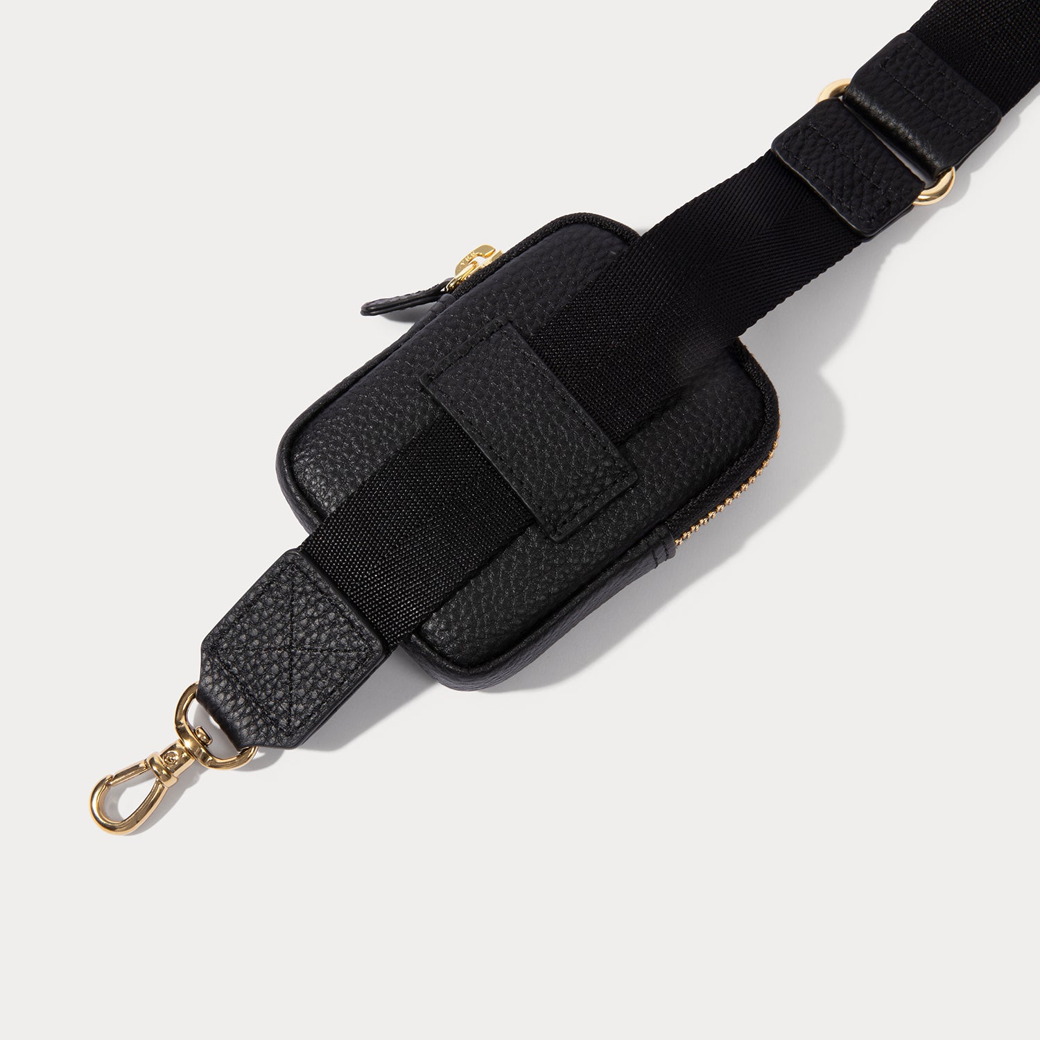 Bodie Crossbody Strap Only with Mini Zip Pouch - Black/Gold