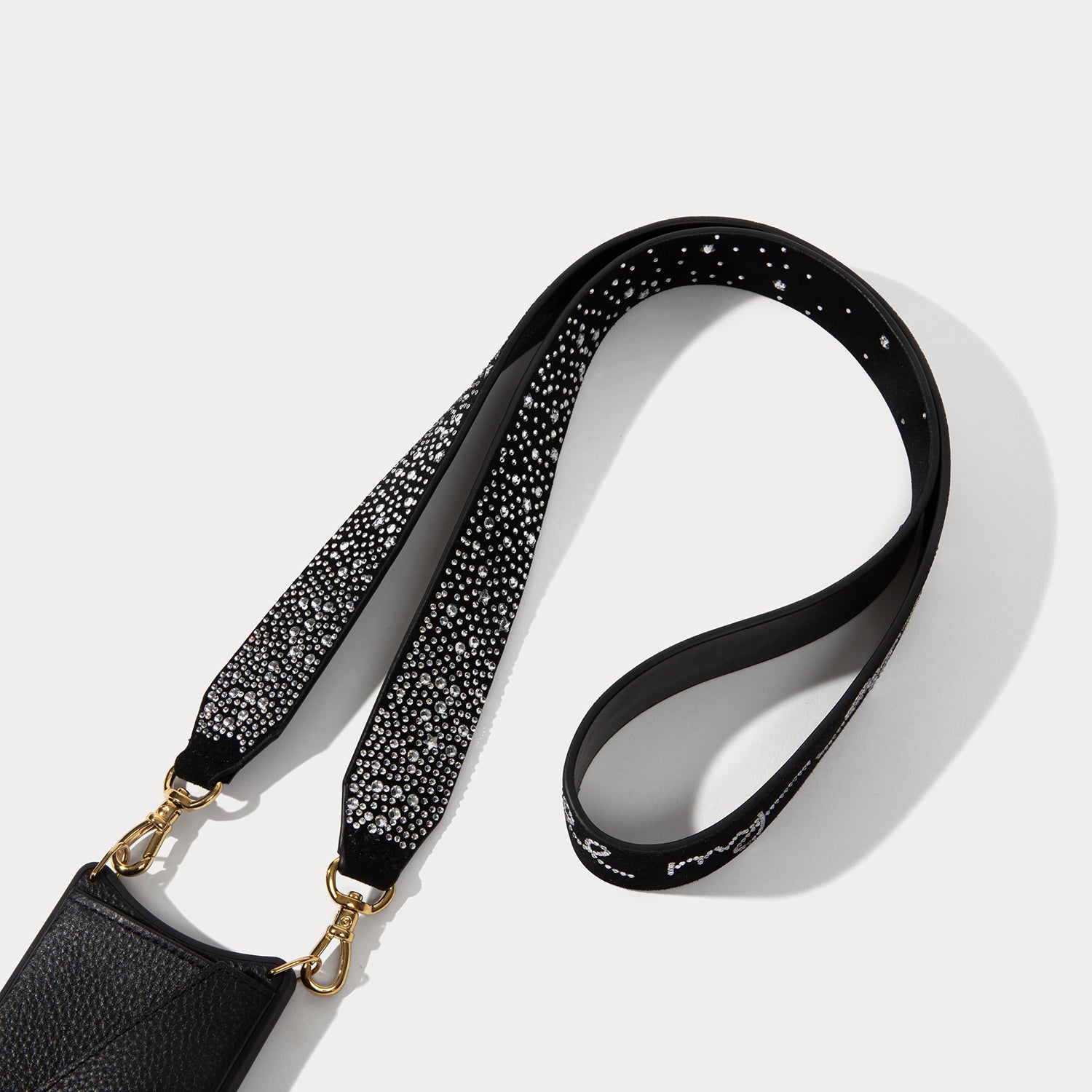 Alanis Rhinestone Strap Only - Black/Gold