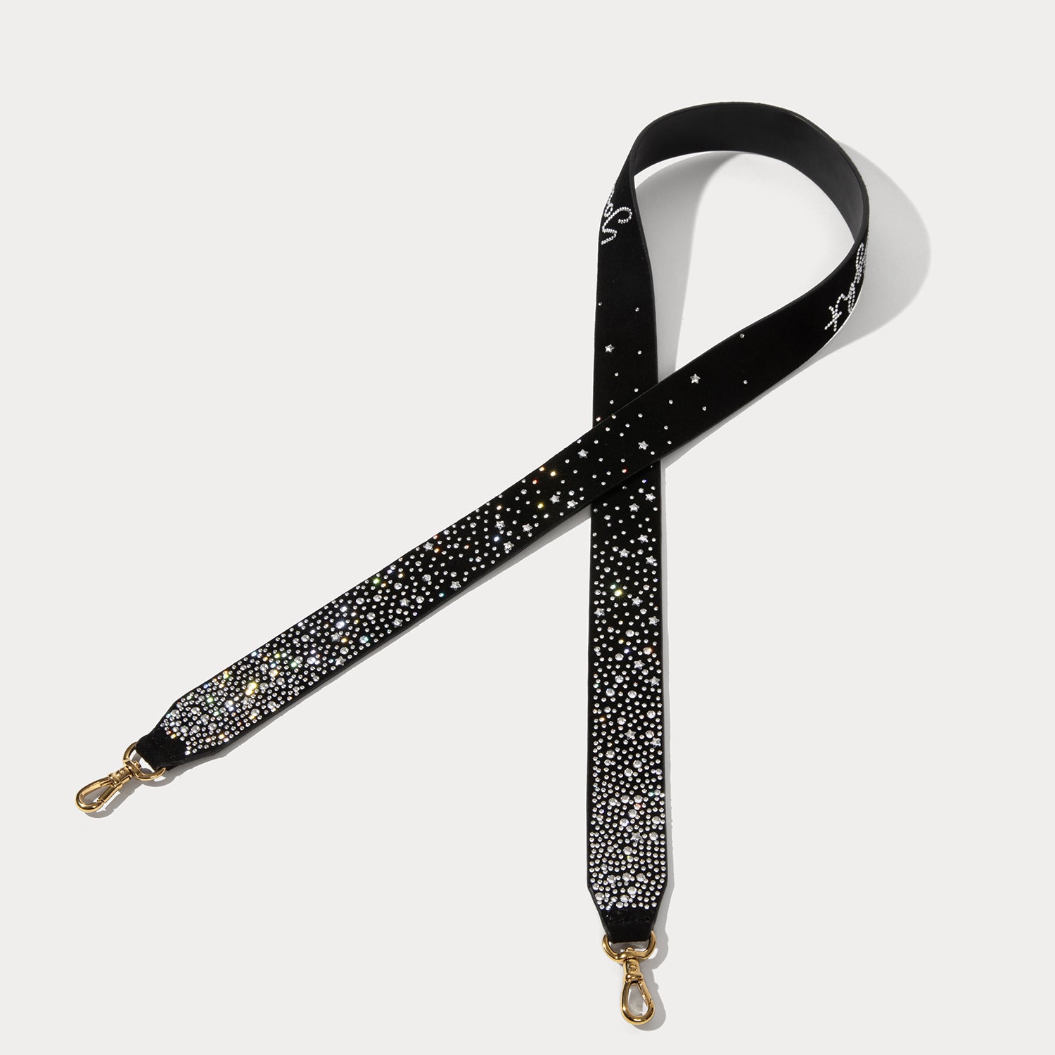 Alanis Rhinestone Strap Only - Black/Gold