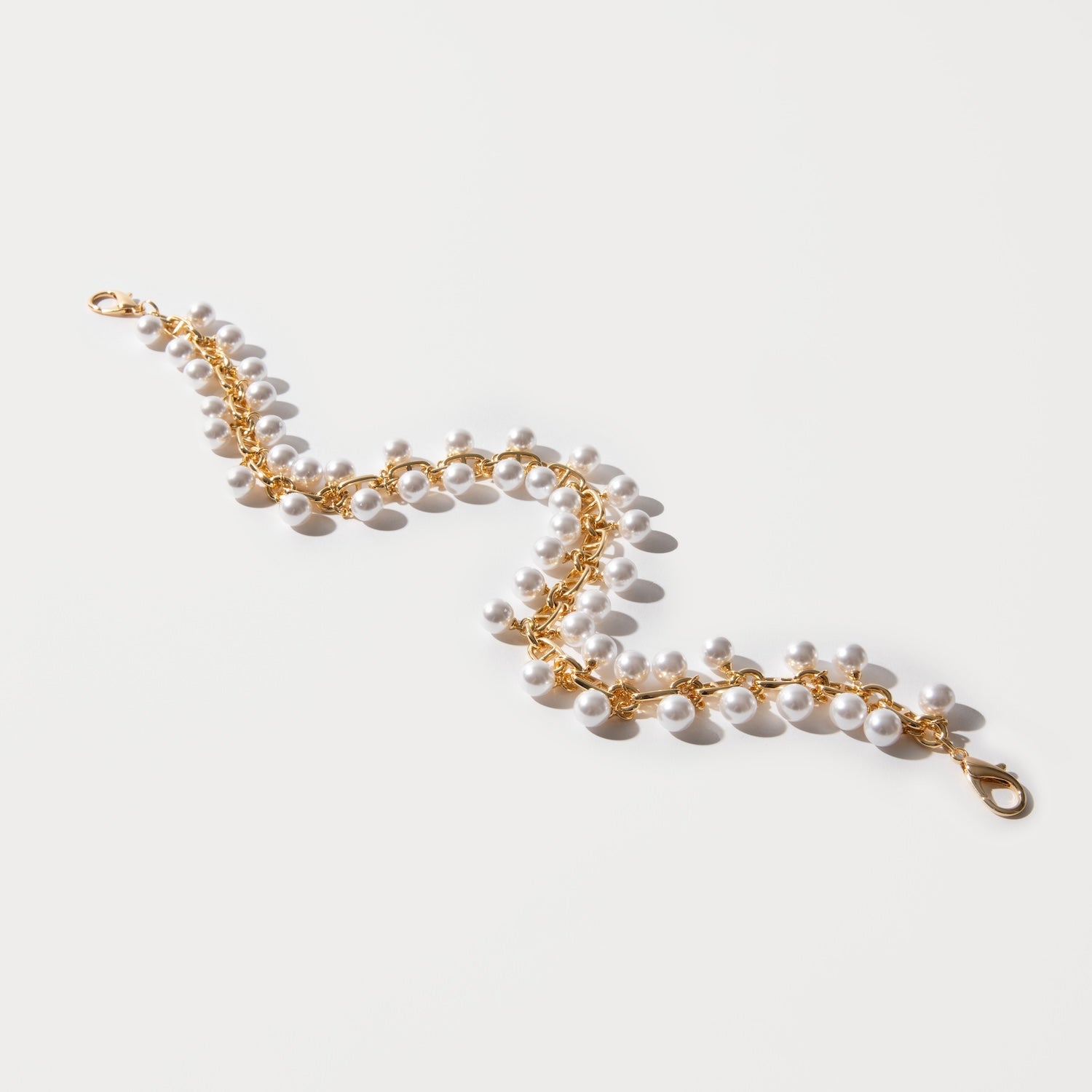 Emelia Wristlet Strap - Pearl Gold/Gold