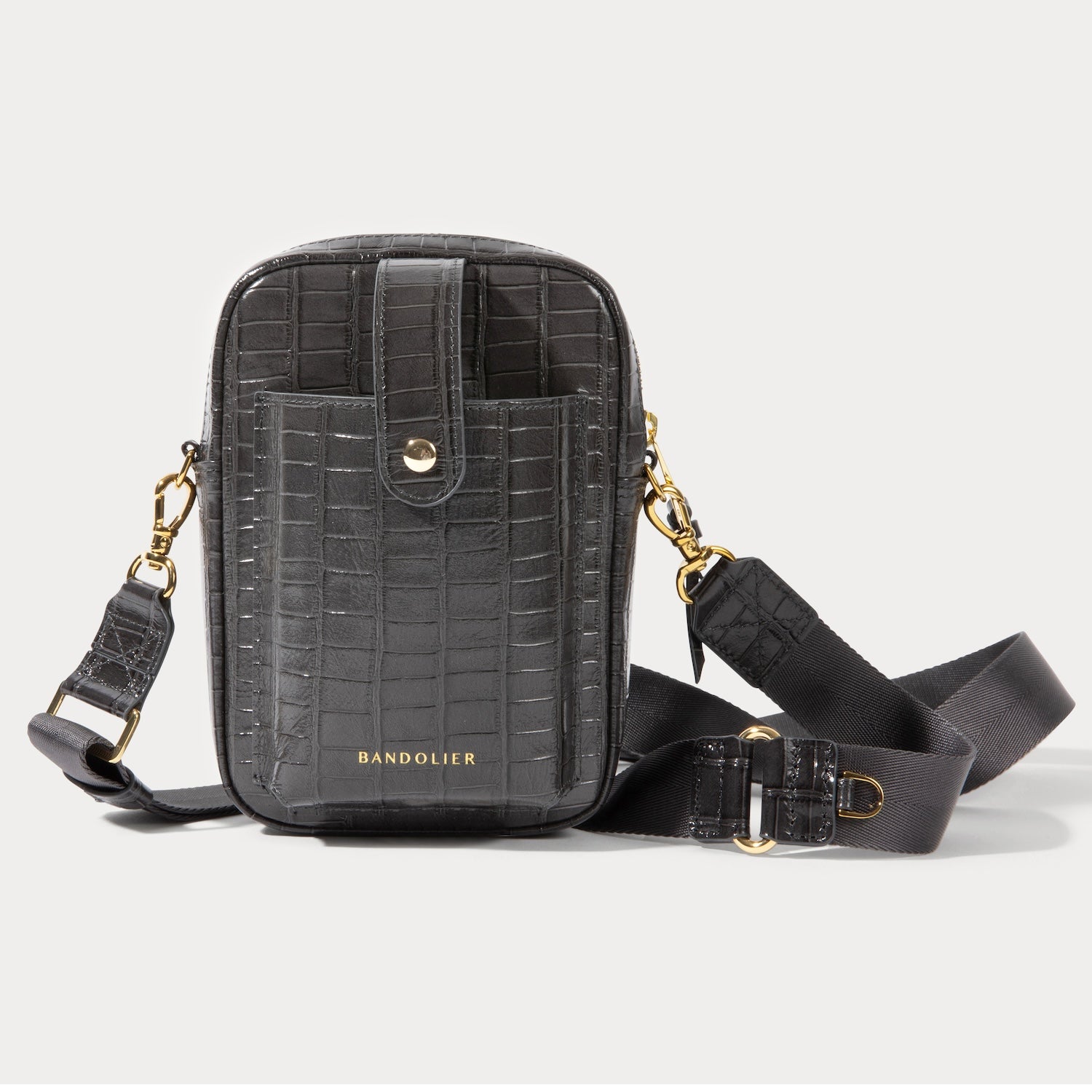 Dillon Bag - Gray Croc/Gold