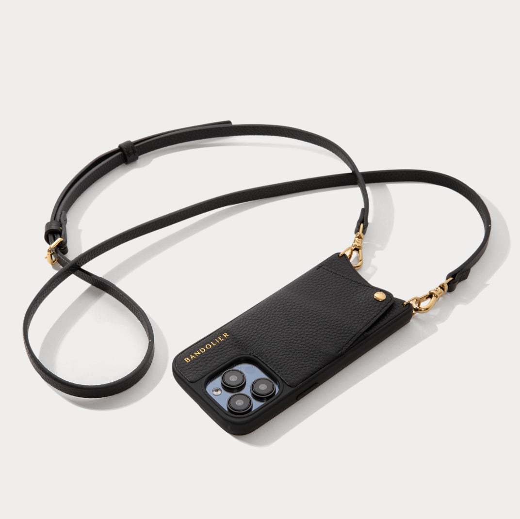 Emma + Charm Wristlet Set - Black/Gold