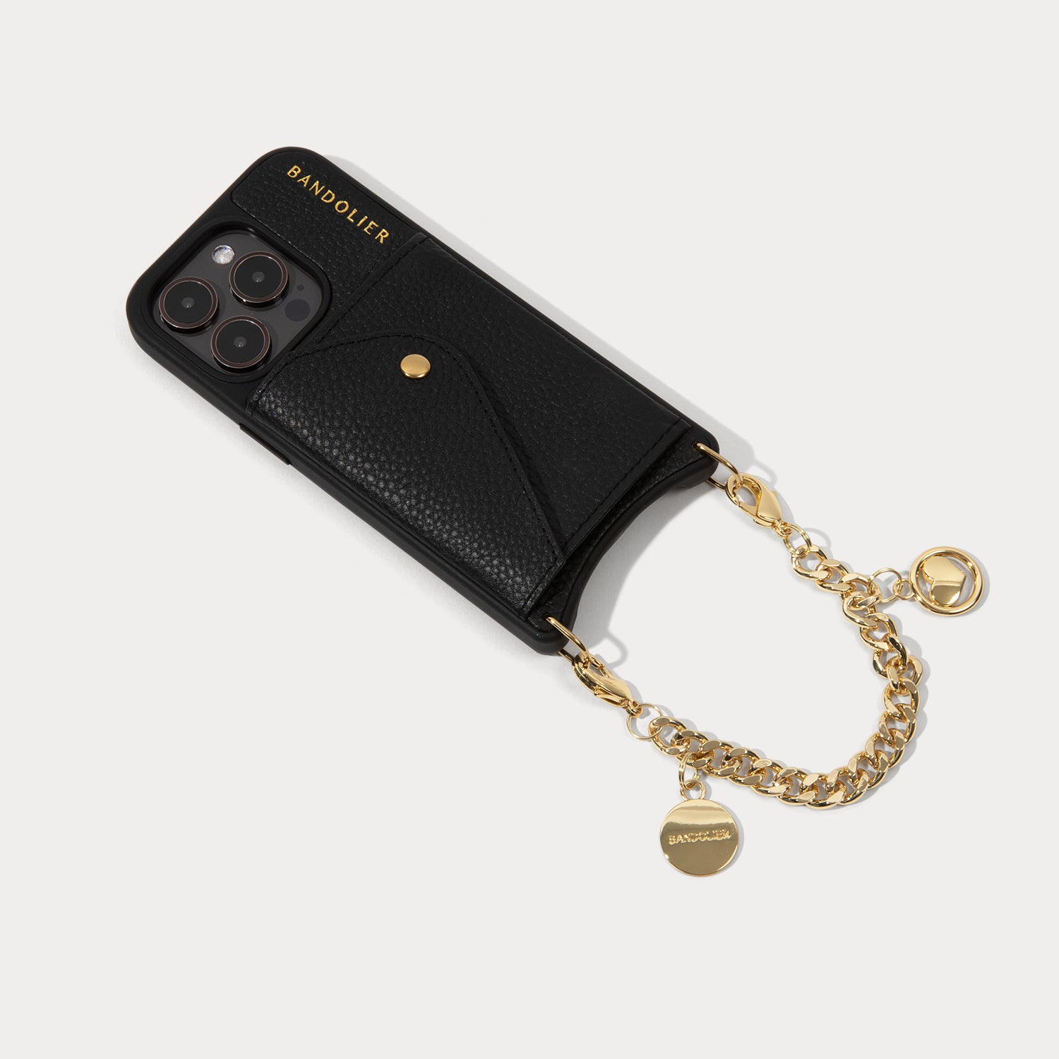 Hailey + Charm Wristlet Set - Black/Gold