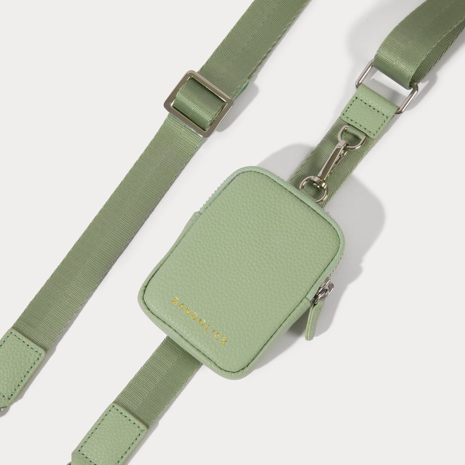 Bobby Crossbody with Mini Zip Pouch - Pastel Matcha/Silver