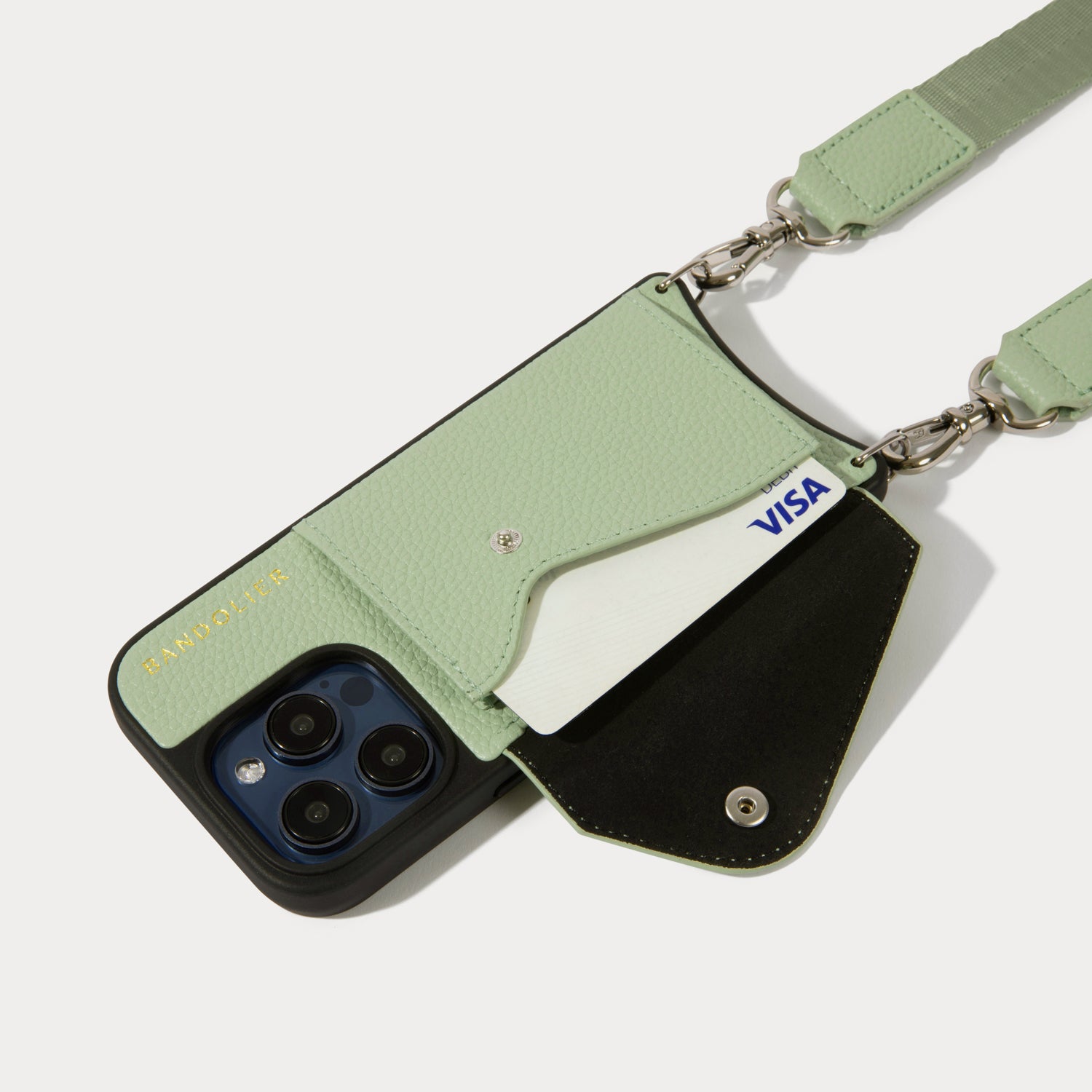 Bobby Crossbody Phone Case - Pastel Matcha/Silver