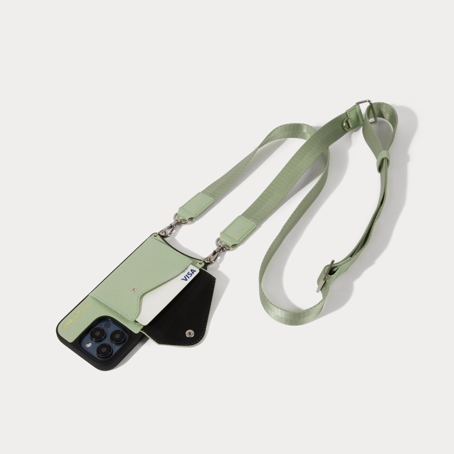 Bobby Crossbody Phone Case - Pastel Matcha/Silver