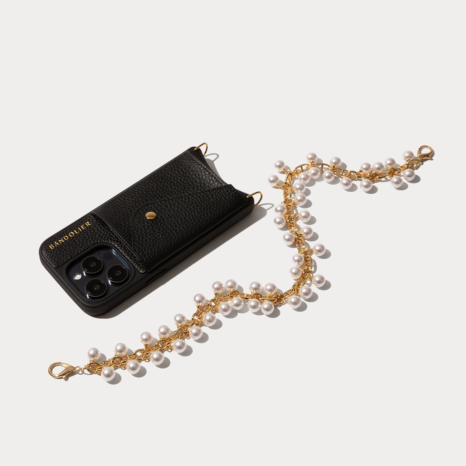 Emelia Wristlet - Black/Gold