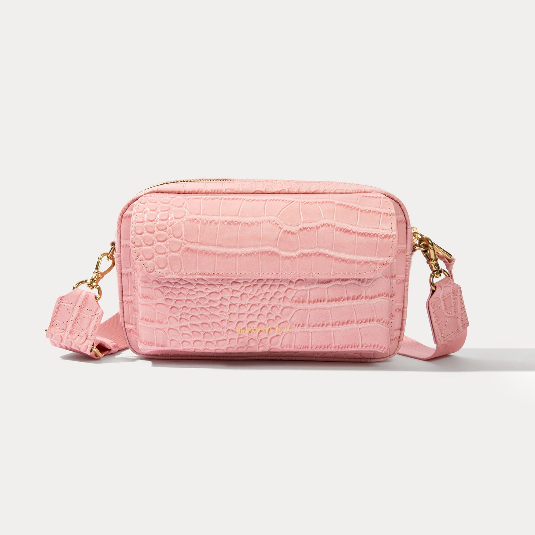 Miller Bag - Pink Croc/Gold