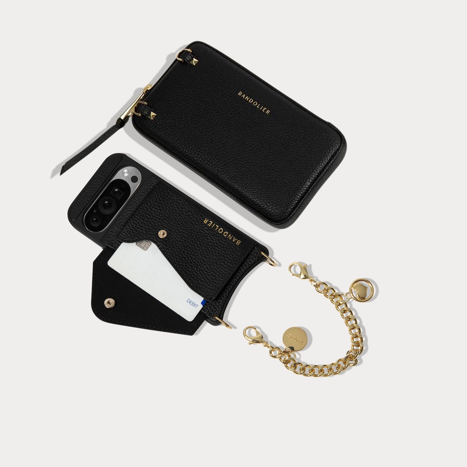 Charm Wristlet Pixel Set - Black/Gold