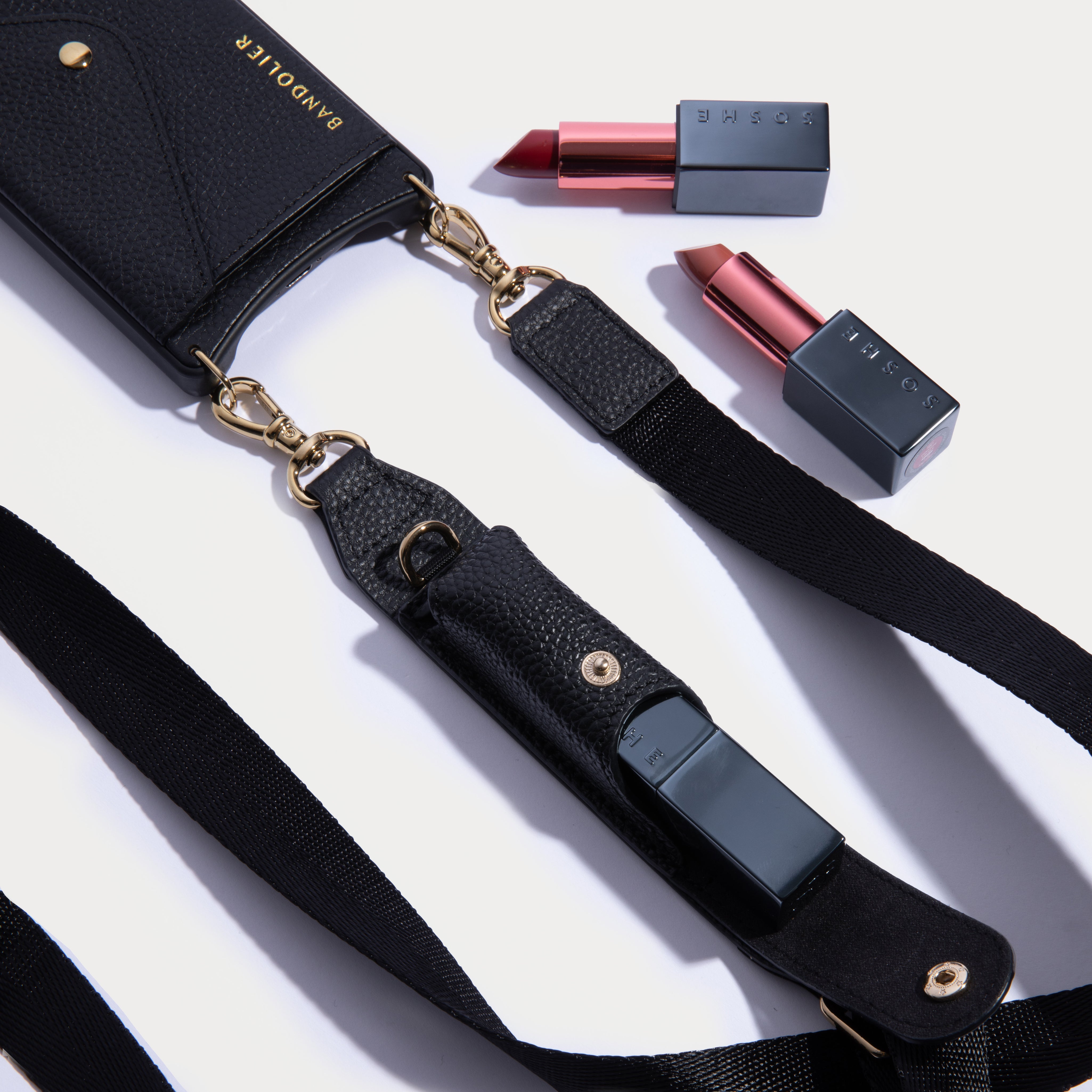 Lana Lipstick Strap Only - Black/Gold