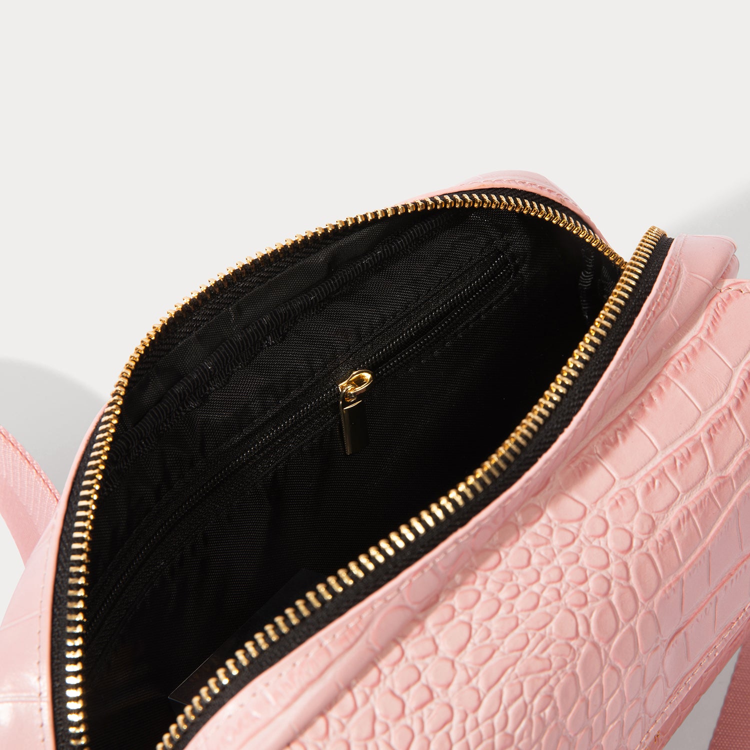 Miller Bag - Pink Croc/Gold