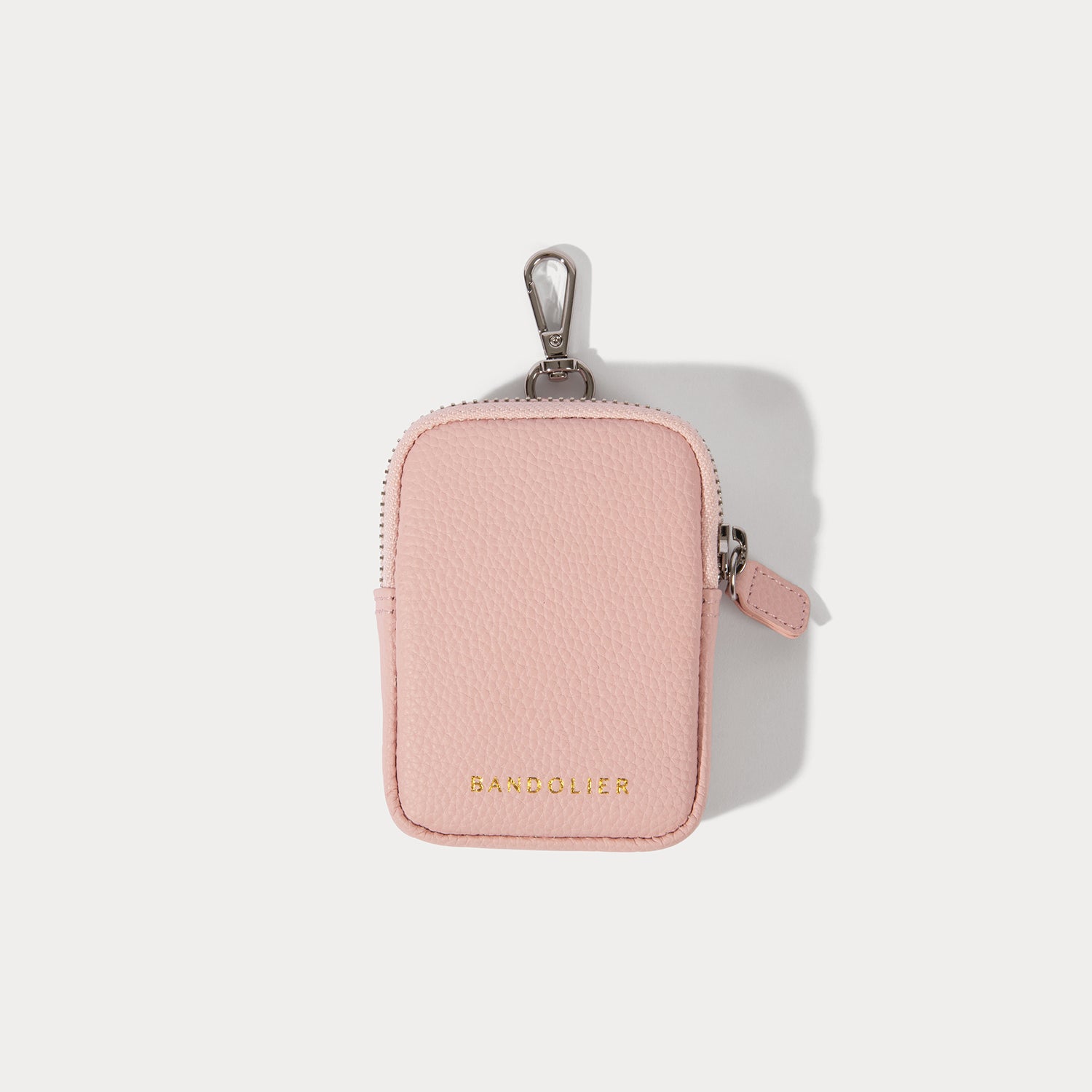 Mini Zip Pouch - Pastel Pink/Silver