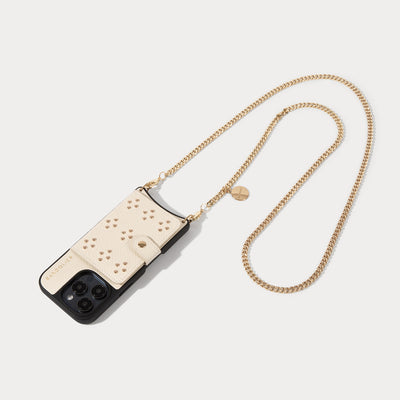 Mona MagSafe Charging Crossbody Bandolier - Ivory/Gold