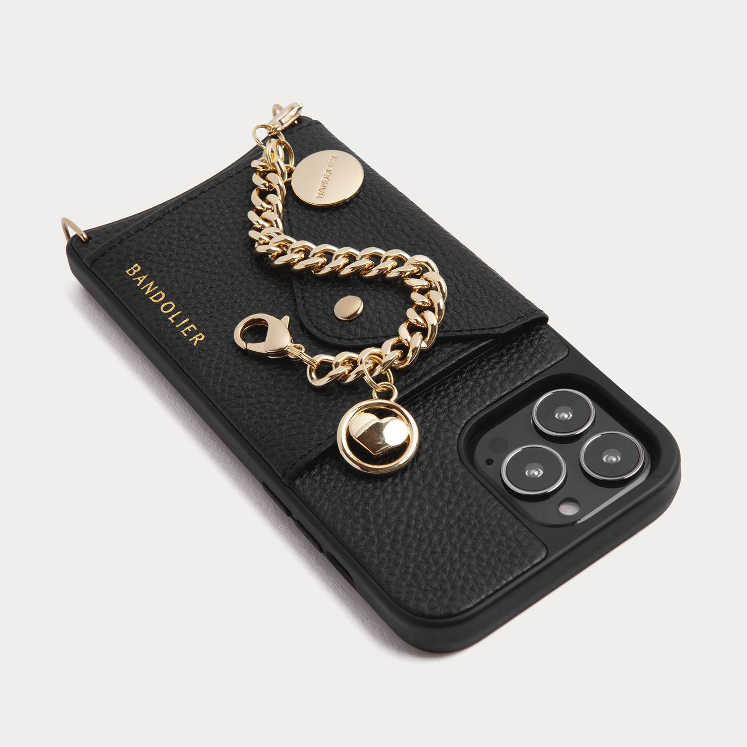 Hailey + Charm Wristlet Set - Black/Gold