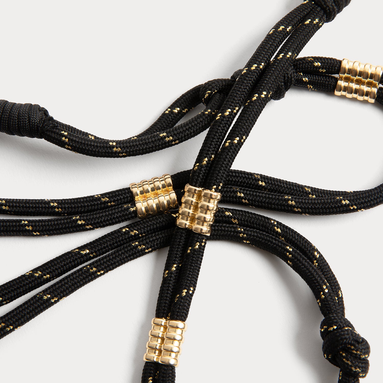 Layla Rope Strap - Black/Gold