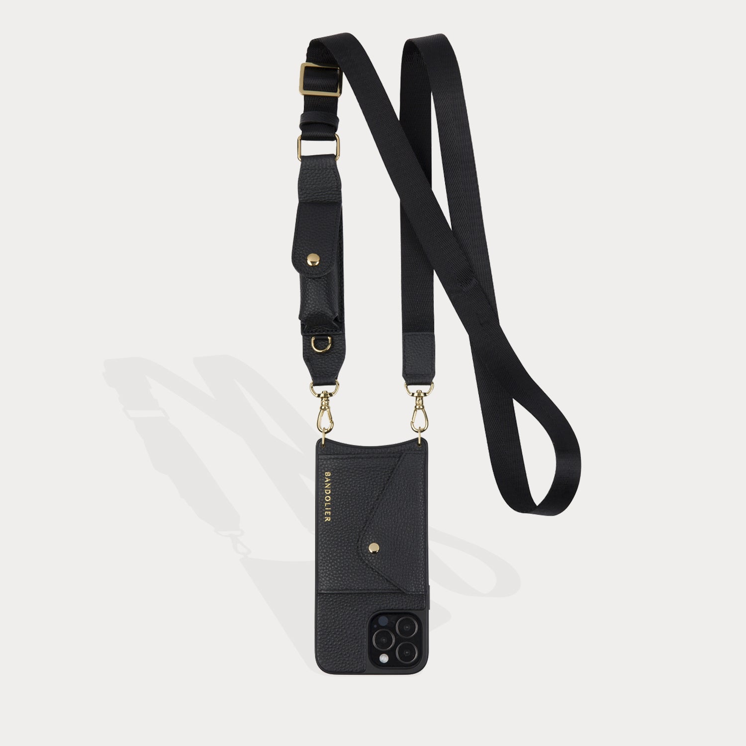 Lana Lipstick Strap Only - Black/Gold Fashion Strap Bandolier 