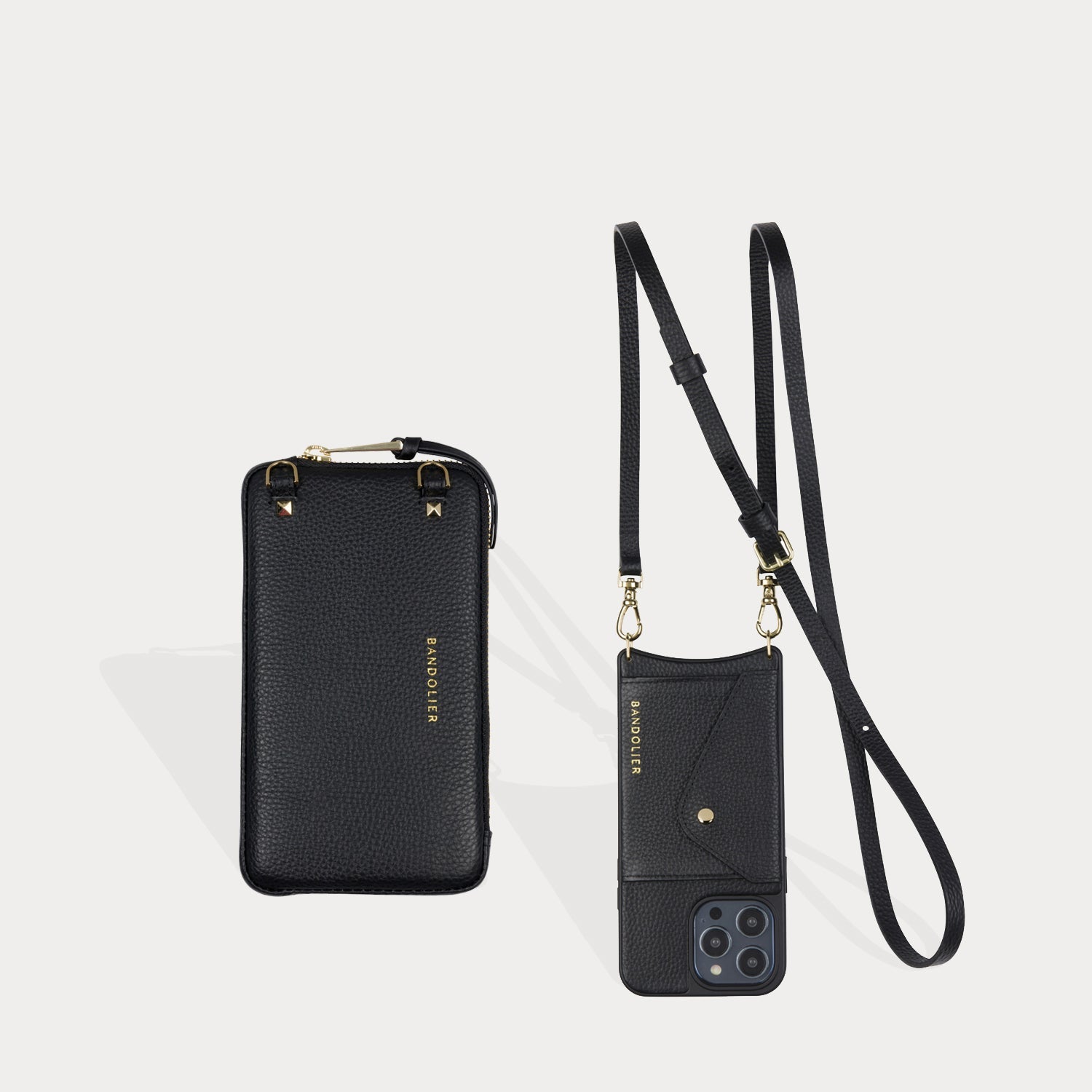 Mila MagSafe Charging Crossbody Bandolier - Black/Gold