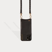 Nicole Pebble Leather Crossbody Bandolier - Black/Gold Bandolier Womens 