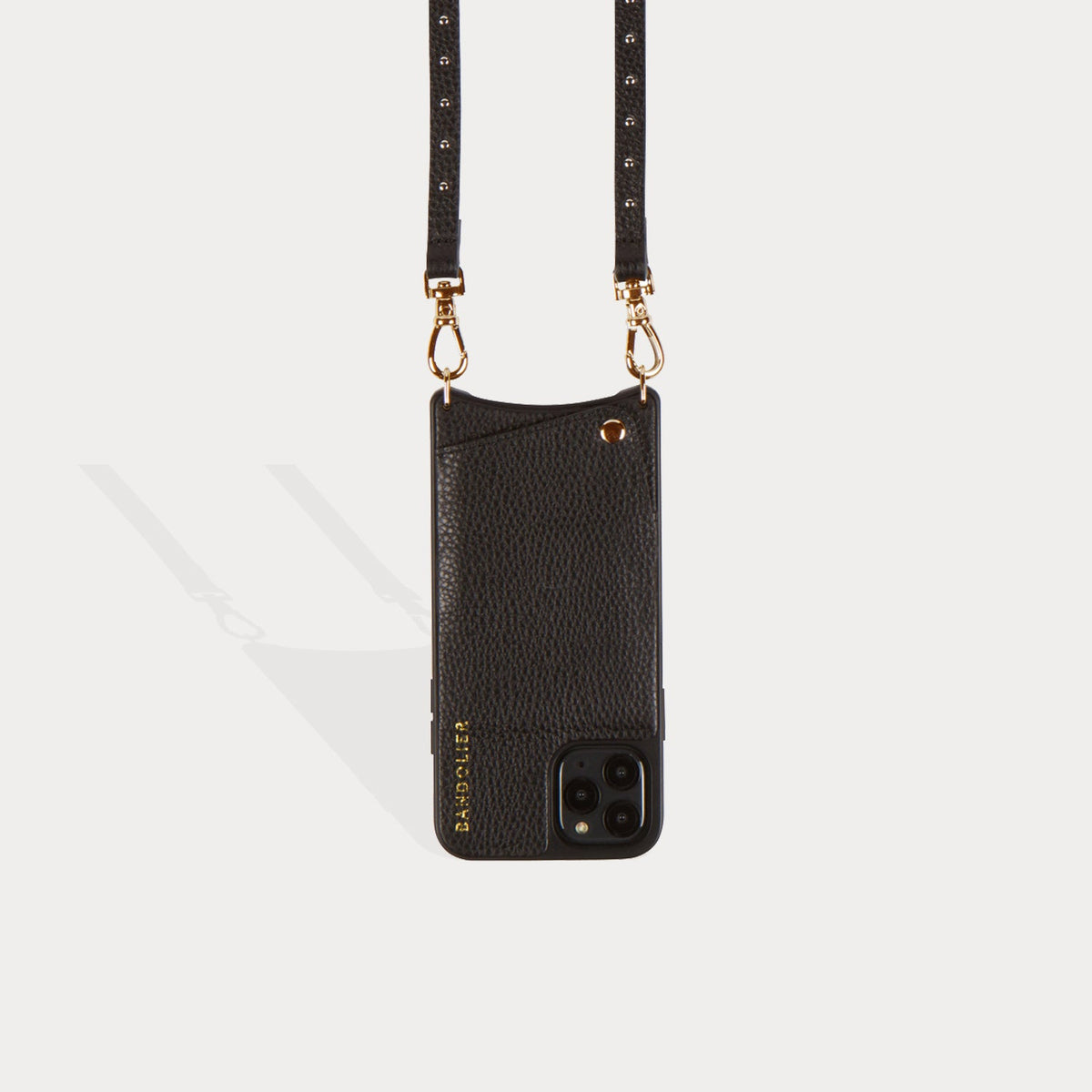 Black Pebble Leather Adjustable Purse Strap Shoulder to 