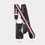 Bella Knit Crossbody Strap Only - Red/Navy/Creme/Silver Strap Bandolier 