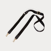 Bobby Nylon Adjustable Crossbody Strap - Black/Gold Strap Bandolier 