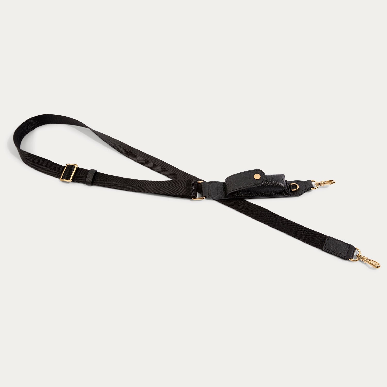 Lana Lipstick Strap Only - Black/Gold Fashion Strap Bandolier 