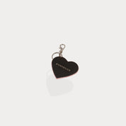 Bandolier Pebble Leather Heart Keychain - Black/Pink/Silver Accessories Bandolier 