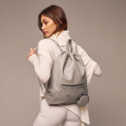 Drawstring Backpack - Greige/Silver Bags Bandolier 