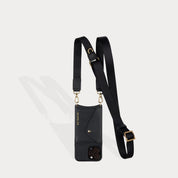 Bobby Nylon Adjustable Crossbody Strap - Black/Gold Strap Bandolier 