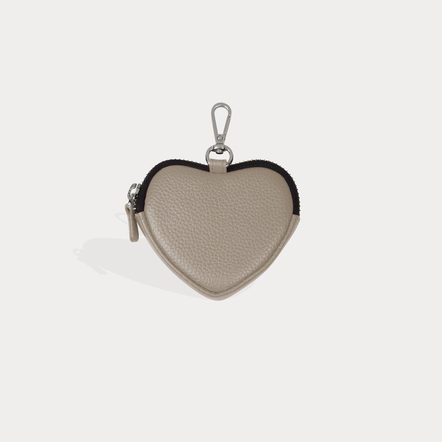 Mini Heart Pouch - Greige/Silver Fashion Pouch Bandolier 