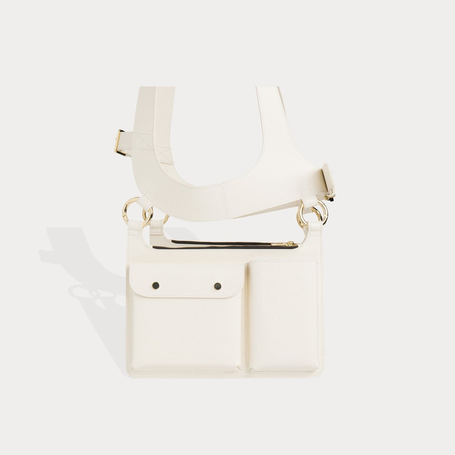 Simone Vest- Ivory/Gold Pouch Pouch 