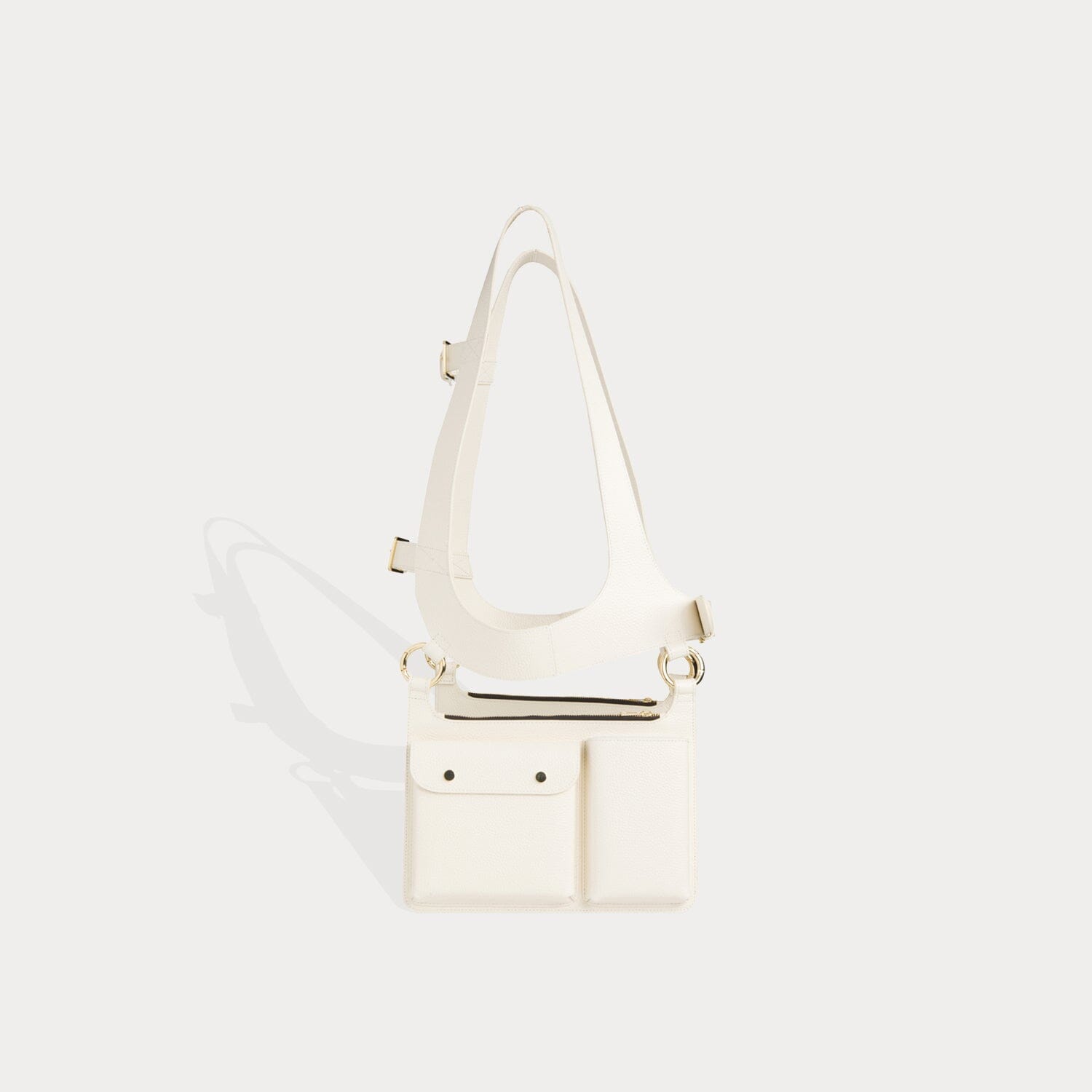 Simone Vest- Ivory/Gold Pouch Pouch 