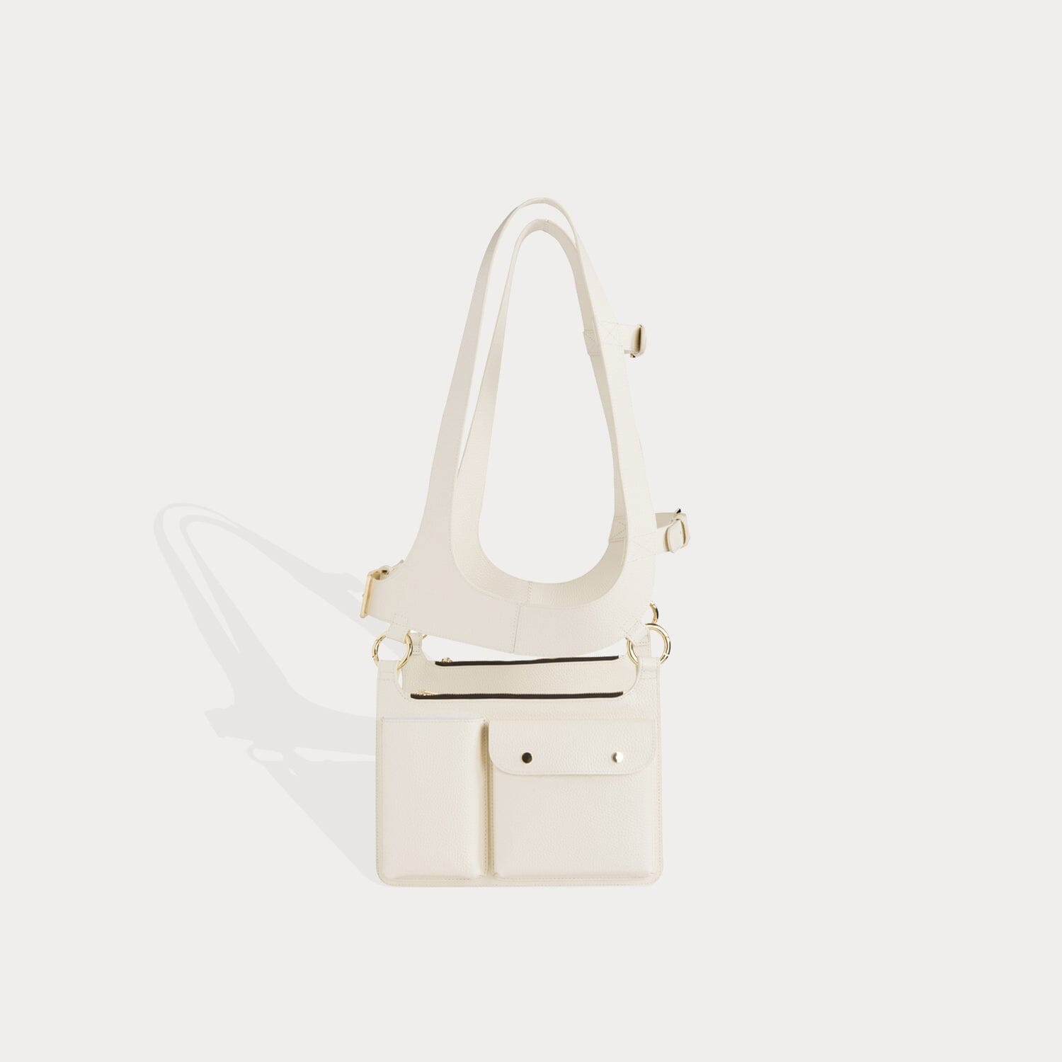 Simone Vest- Ivory/Gold Pouch Pouch 