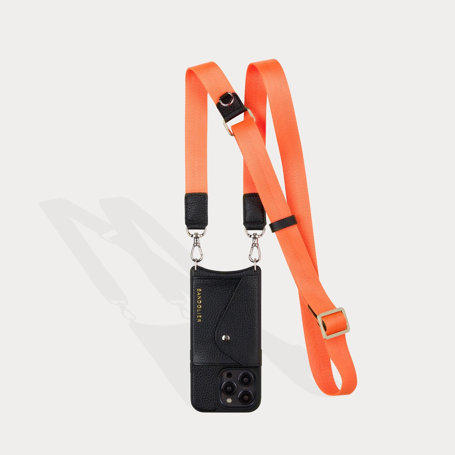 Bobby Nylon Adjustable Strap Only - Neon Orange/Silver Accessories Bandolier 