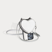 Willa Heart Pouch Bandolier - Metallic Silver/Silver Accessories Bandolier 