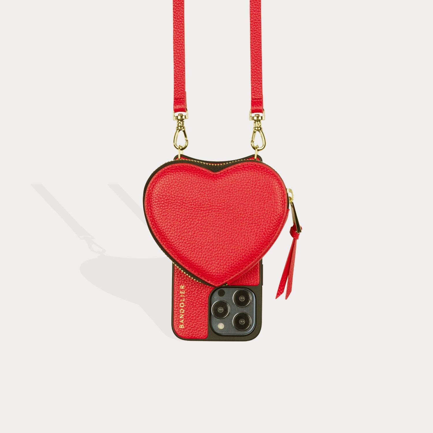 Willa Heart Pouch Bandolier - Red/Gold Bandolier 