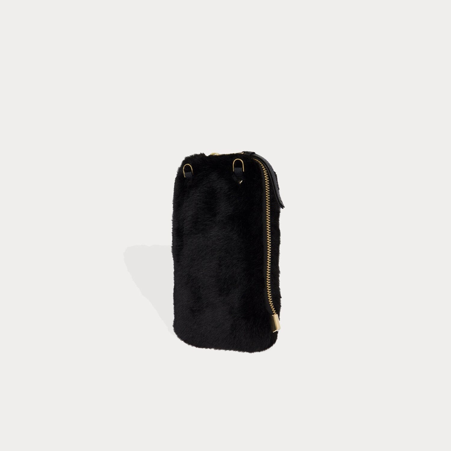 Gigi Tassel Bag in Black Eco-suede